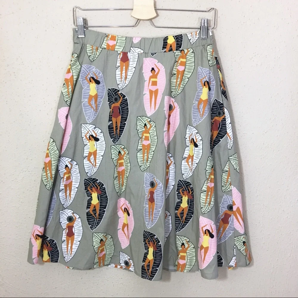 Anthropologie Eva Franco Sunbather Midi Skirt 6 - Picture 9 of 10
